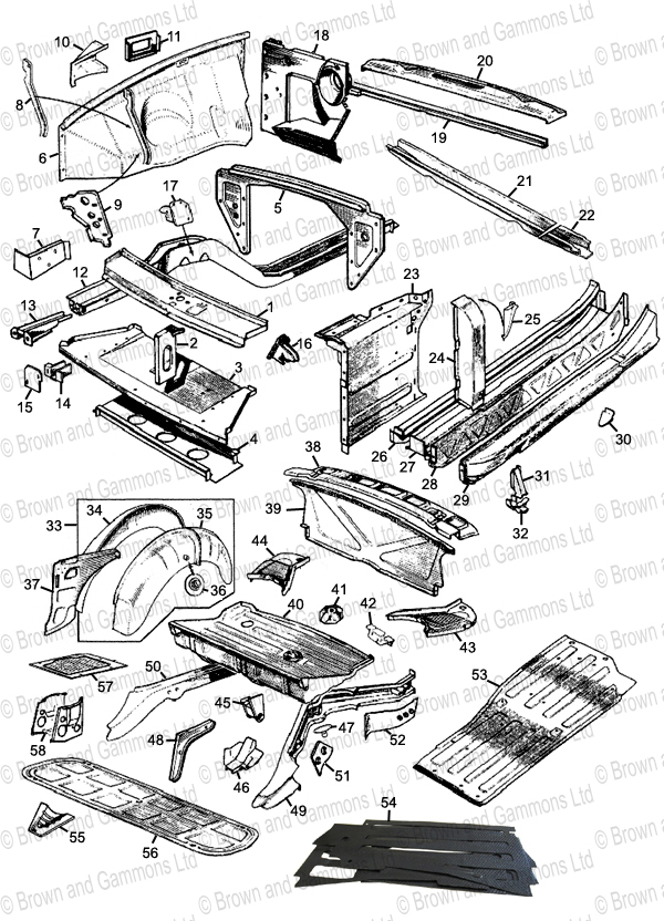 Image for Front & rear inner body panels