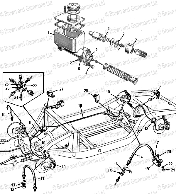 Image for Brake Master Cylinder & Brake Pipes