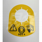 Image for DOT 4 Brake Fluid Label MG RV8