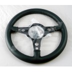 Image for STEERING WHEEL 15 INCH FLAT BLACK LEATHER