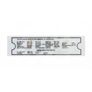 Image for WESLAKE PATENTS LABEL