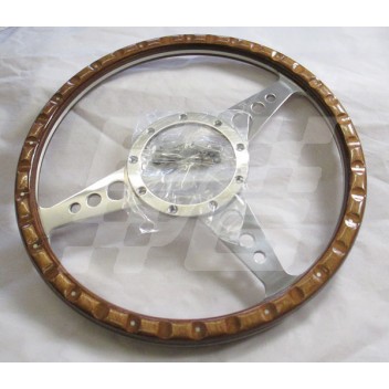 Image for STEERING WHEEL WOOD RIM 13 INCH