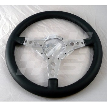 Image for STEERING WHEEL 15 INCH FLAT POLISHED LEATHER