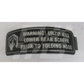 Image for RV8 HOOD REAR WINDOW INSTRUCTION