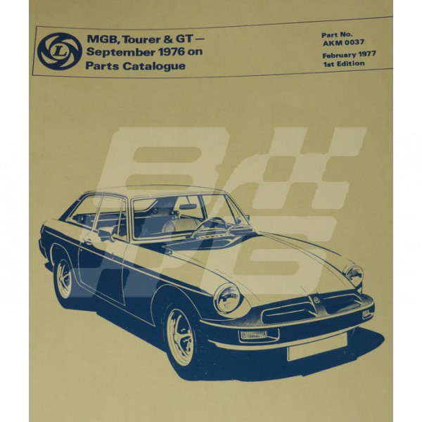 Image for PARTS LIST MGB SEPT. 1976 ON