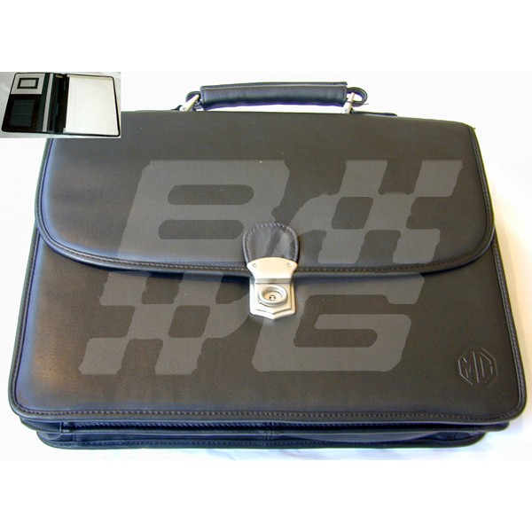 Image for ROVER BLK LEATHER ATTACHE CASE